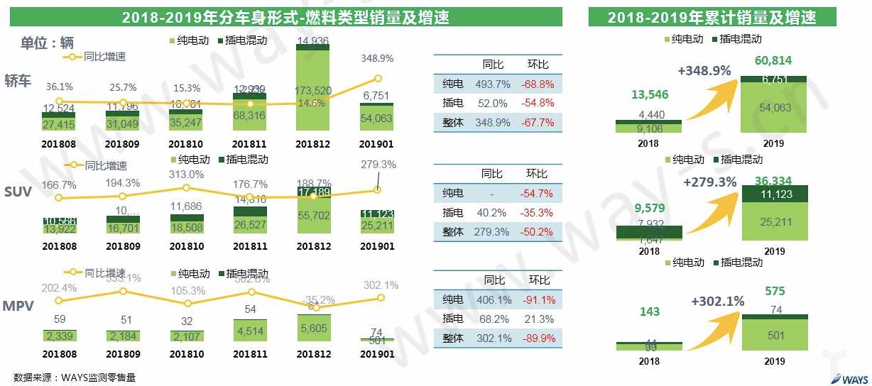 分车身形式销量及增速表现
